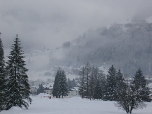 Falcade tra neve e nuvole