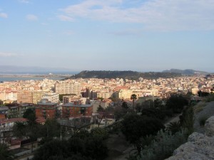 Panoramica Cagliari dal belvedere di Buon Cammino