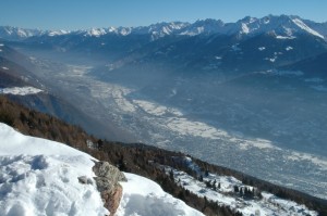 Sondrio e la valle dall’Alpe Poverzone