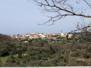 Panorama del piccolo centro del Montiferru.