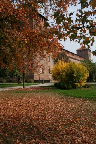 Pavia - Ottobre, il castello Sforzesco Pavia - Ottobre, il castello Sforzesco
