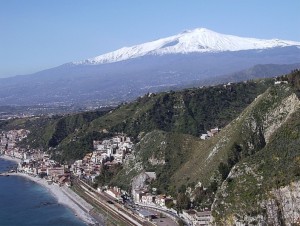 Il vulcano Etna da Taormina