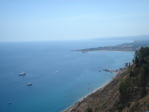 Panorama di Taormina dalla funivia
