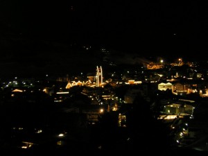 Panorama su Vipiteno by night
