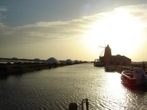 controluce sulle saline di Mozia