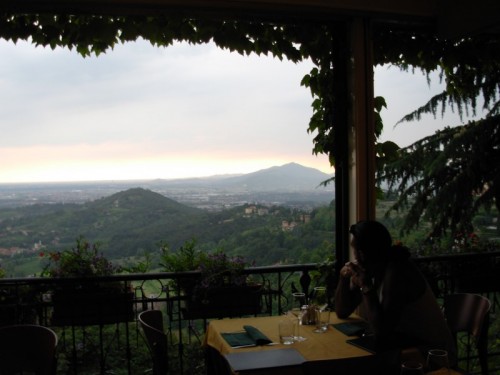 Bergamo - Vista sulle colline da San Vigilio (Bergamo Alta)