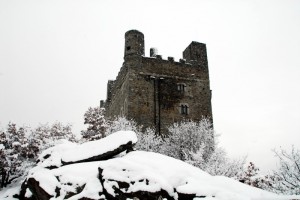 Il Castello di Ussel, sl trono innevato