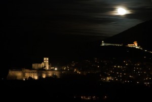 Panorama Assisi By Night