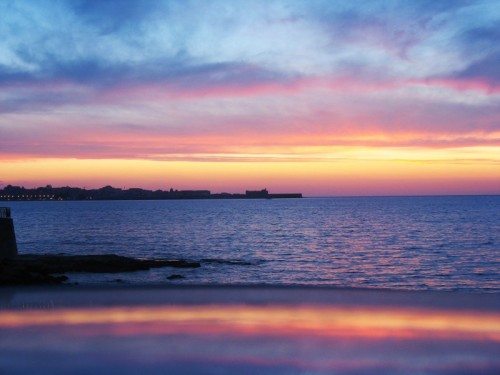 Siracusa - Siracusa aurora su Ortigia con riflesso Siracusa - Siracusa aurora su Ortigia con riflesso