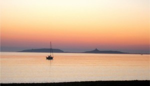 un romantico tramonto sulla penisola del sinis