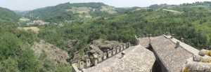 Sariano (fraz. di Gropparello) vista dal Mastio del Castello di Gropparello