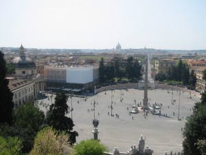 Veduta di Roma Piazza del Popolo