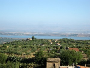 il lago di Lentini visto da Pancali