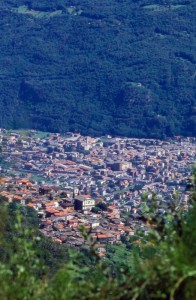 Panorama di Mello con sfondo Morbegno