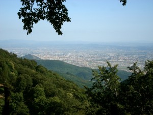 La piana di Pistoia vista da Spedaletto