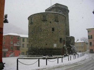 Castello dei Fieschi, nevicata