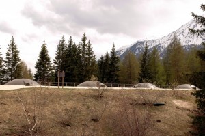 Torrette dei cannoni del forte di Oga