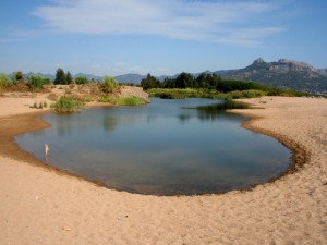 Stagno in spiaggia