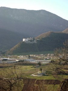 Panorama di Cison di Valmarino e Castel Brando