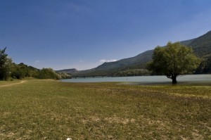 Panorama del lago di Barrea