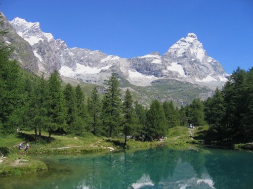 Valtournenche - Lago blu e il Cervino