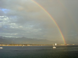 Rainbow on the tower