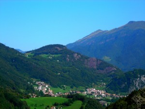 Panorama di Pasturo e della frazione di Baiedo