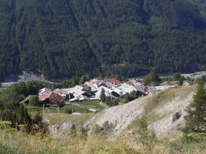panorama di Cesana Torinese dall’alto