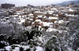 Neve su Villa di Chiesa