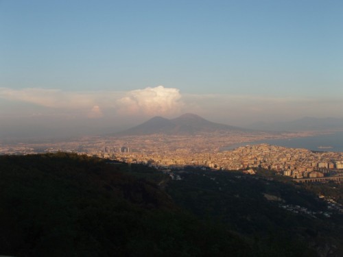 Torre Annunziata - Il Vesuvio e il golfo dalla collina di Camaldoli (Napoli)