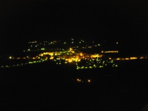 Panorama notturno da Castelcivita su Roccadaspide