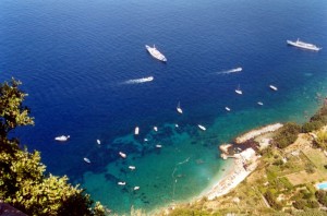 Il mare di Capri visto da Anacapri