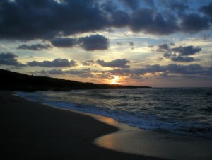 Paesaggio al tramonto