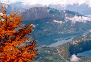 Il Lago di Caldonazzo dal Forte Austriaco di Cima Vezzena