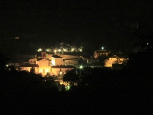 Panoramica notturna di Cinto Euganeo