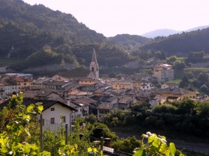 Panorama del centro di Vezzano