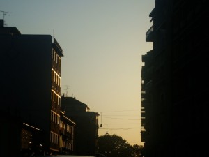 Tramonto in città.