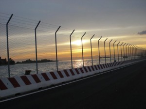 tramonto dal porto