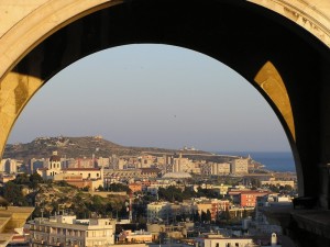 Panorama di Cagliari dal bastione San Remy