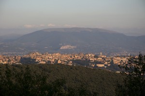 Vista di Perugia dal colle della Trinità