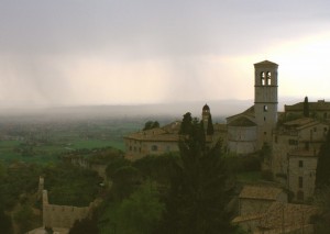 Temporale su Assisi
