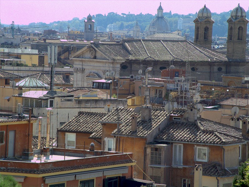 ''fuga sui tetti'' - Roma