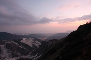 Carrara al tramonto
