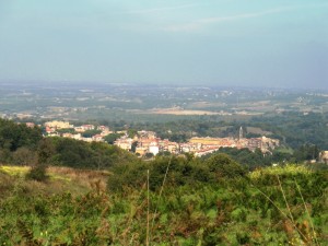 Campagnano di Roma visto dalle pendici di Monte Razzano
