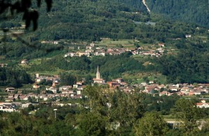 Panoramica di Strigno e frazione di Tomaselli