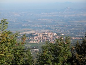 Panorama di Palestrina (dalla sommità di Rocca Priora)