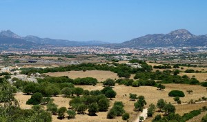 Olbia vista dal castello Pedres