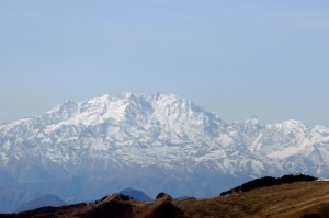Il Monte Rosa con il Cervino visti dal Lago di Como