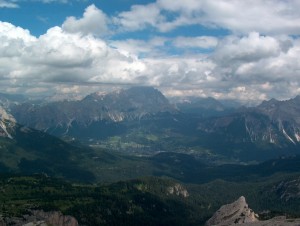 Cortina D’Ampezzo dal rifugio Nuvolau