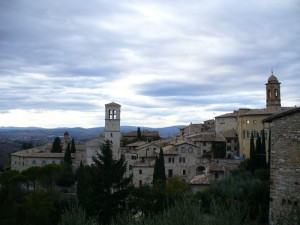 La città di Assisi in Umbria